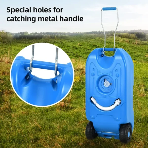 10.6 Gallon Portable Camping Water Holding Tank with Large Wheels - 图片 4