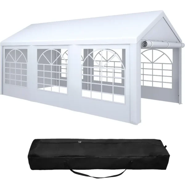 10x20FT Outdoor Canopy Tent Galvanized Heavy Duty Party Tent Wedding Event Shelters Carport Removable Sidewalls & 1 Storage Bags - 图片 10