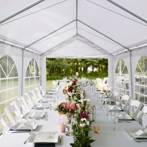 10x20FT Outdoor Canopy Tent Galvanized Heavy Duty Party Tent Wedding Event Shelters Carport Removable Sidewalls & 1 Storage Bags - 图片 3