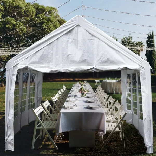 10x20FT Outdoor Canopy Tent Galvanized Heavy Duty Party Tent Wedding Event Shelters Carport Removable Sidewalls & 1 Storage Bags - 图片 9